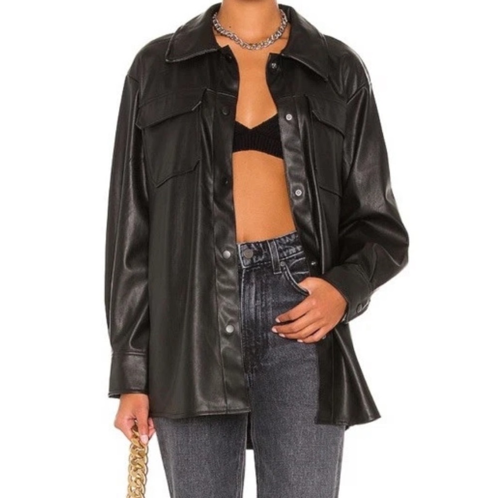 NWOT BB Dakota Steve Madden Faux Leather Shaket